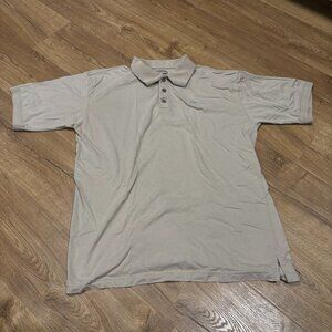 Vintage Destinations ESPN Merchandise Beige Cream Short Sleeve Polo Shirt